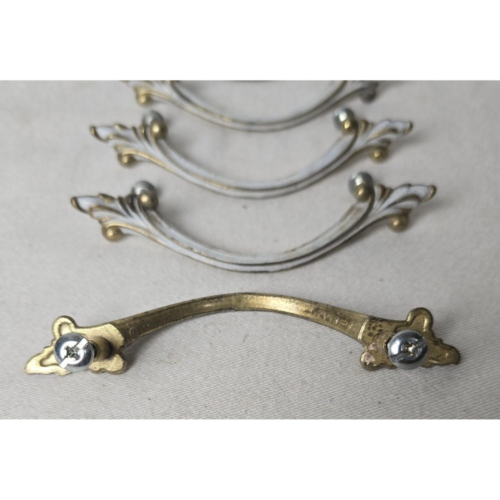 Vnt Set‎ Of 6 4.5" Long French Provincial Victorian Drawer Pulls 3" Center - Picture 2 of 4